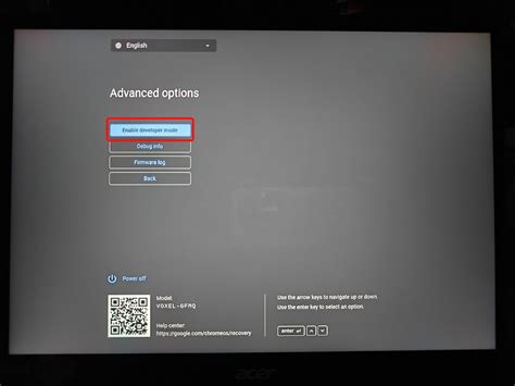 Turn On ChromeOS Developer Mode