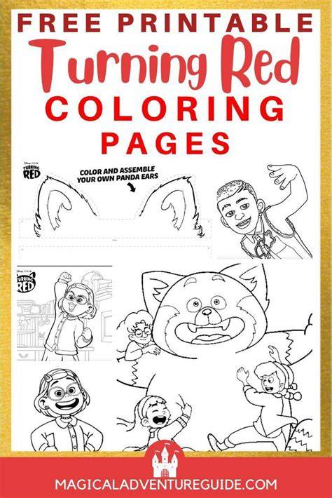 Turn Red Coloring Pages