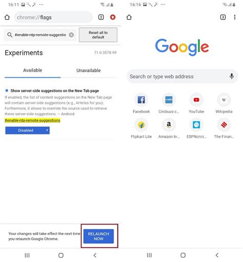 Turn off Chrome Article Suggestions Using Chrome Flags on Android