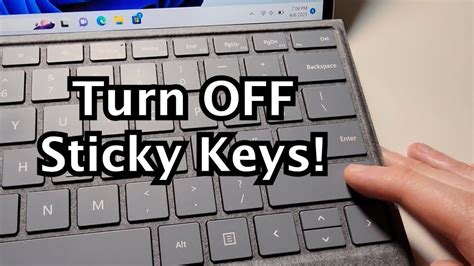 Turn off Sticky Keys