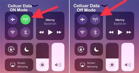 Turn off cellular data on iPhone