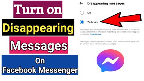 Turn on Disappearing Messages in Facebook Messenger on Android and iOS