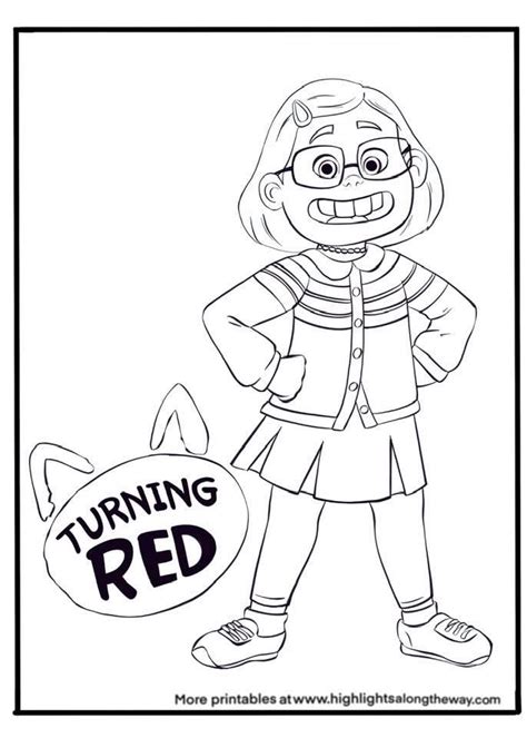 Turning Red Printable Coloring Pages