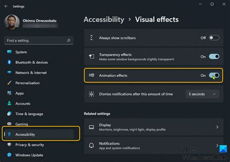 Turning Animation Effects On Or Off Using Settings