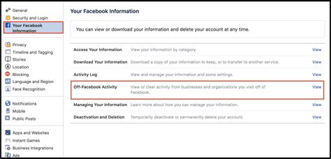 Turning Off Off-Facebook Activity
