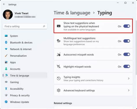 Turning On Autocorrect On Windows 11