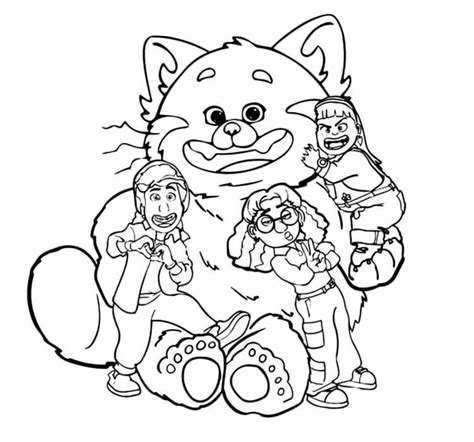 Turning Red Coloring Page