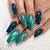 Turquoise Color Nail Design
