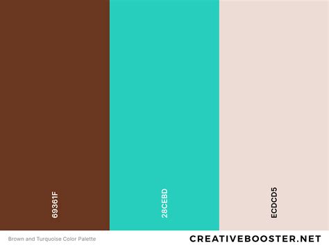 Turquoise And Brown Color Palette