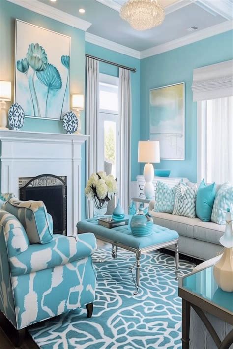 Turquoise Living Room Walls