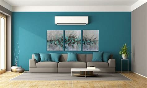 Turquoise Walls in a Living Room