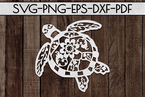 Download Turtle Paper Cut Template Files Free PSD Mockups