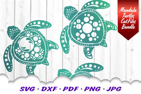 Download Turtle Silhouette Bundle DXF Files