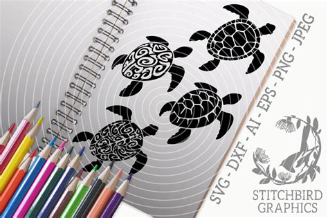 Download Turtle Silhouette Bundle For Cricut