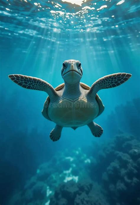 Turtle Underwater Encounter