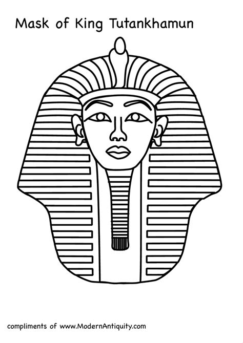 Tutankhamun Death Mask Template