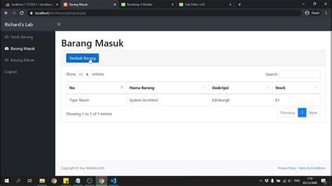 Tutorial Membuat Aplikasi Inventory Berbasis Web