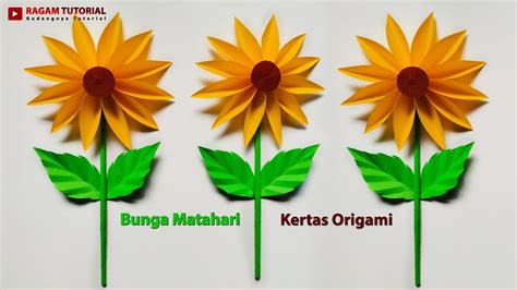 Tutorial Membuat Origami Bunga Matahari
