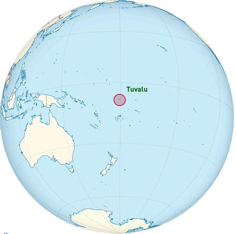 Tuvalu On World Map