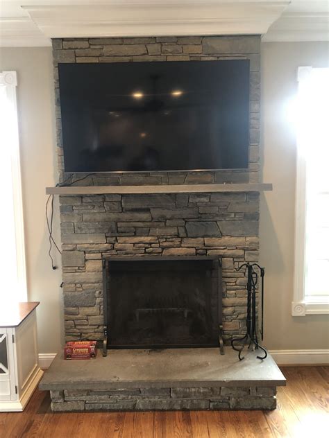 Tv Mount Stone Fireplace