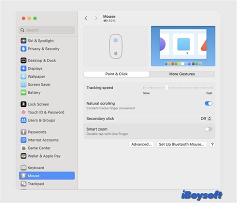 Tweak the basic mouse settings on Mac