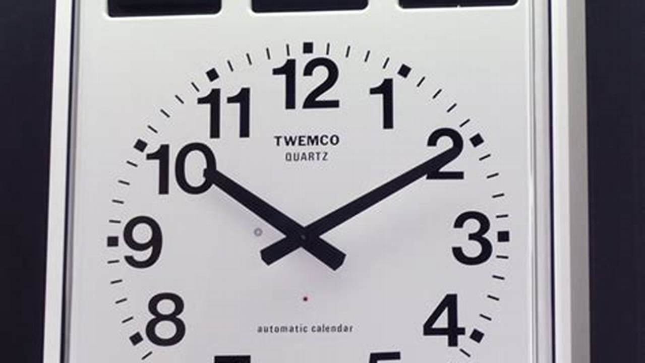 Twemco Automatic Calendar Clock