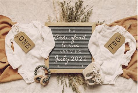 Twin Pregnancy Announcement Template