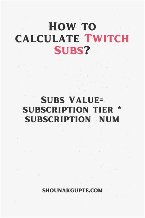 Twitch Sub Calculator