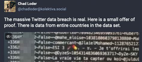 Twitter data leak 2022