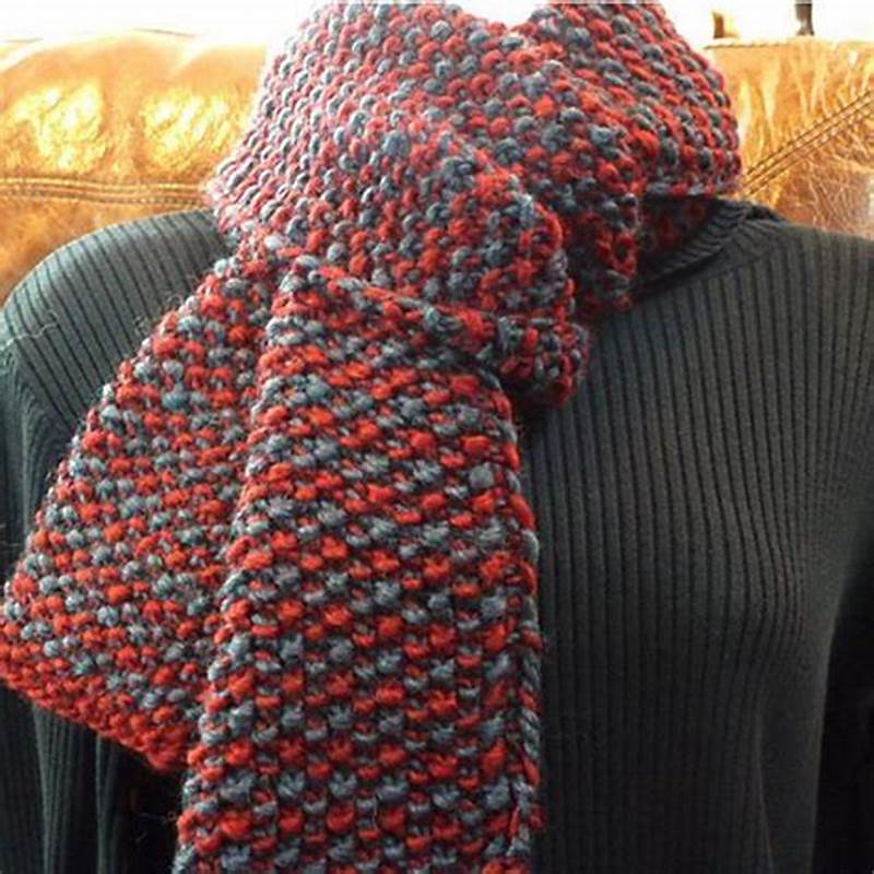 Two Color Scarf Knitting Pattern