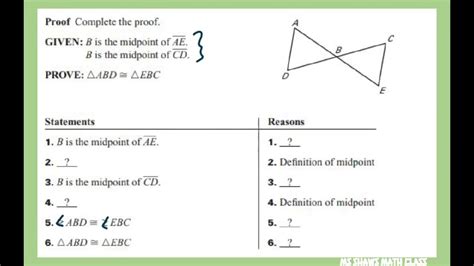 Two Column Proofs Congruent Triangles Worksheet With Answers