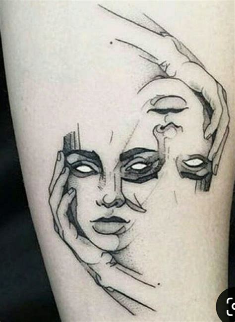 Two face women tattoo by Seb. Limited Availability at