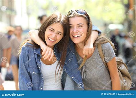 Two Friends Laughing