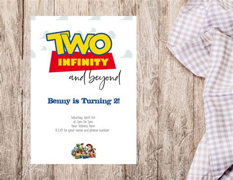 Two Infinity And Beyond Invitation Template Free