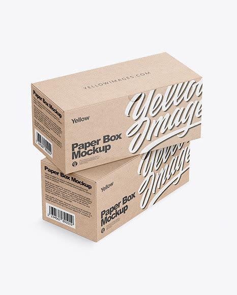 Two Kraft Boxes Mockup