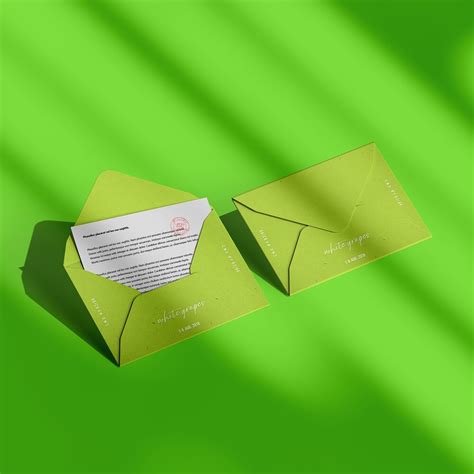 Two Paper Envelopes Mockup