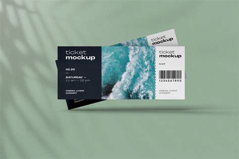 Two Paper Tickets Mockup