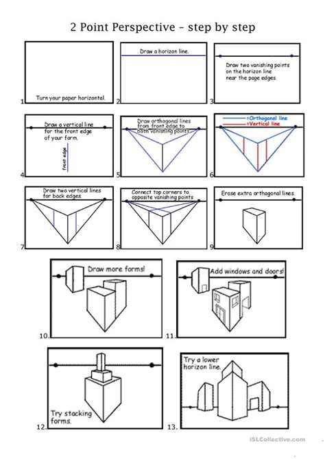 Two Point Perspective Worksheet