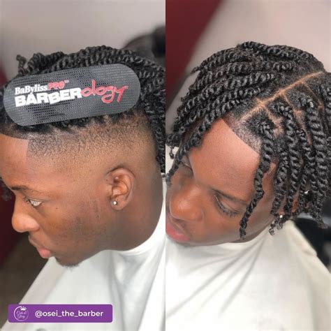 Two Strand Twist Men Fade