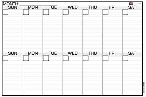 Two Week Calendar Blank
