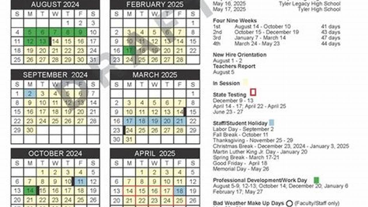 Tyler Isd 2025 2025 Calendar Calculator Program