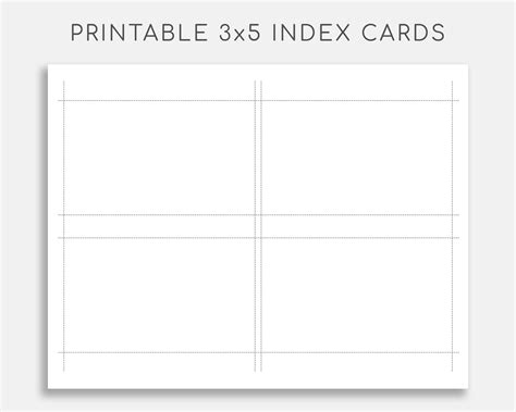 Typable Printable 3X5 Card Template