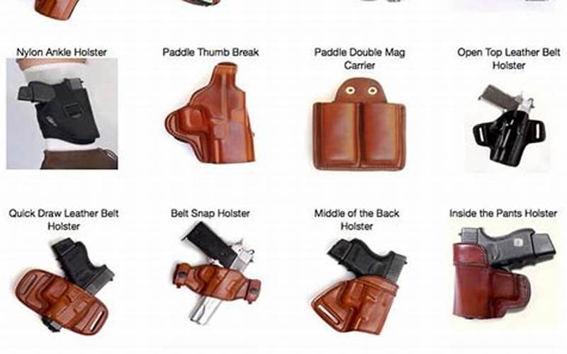 Types Of Holsters Available