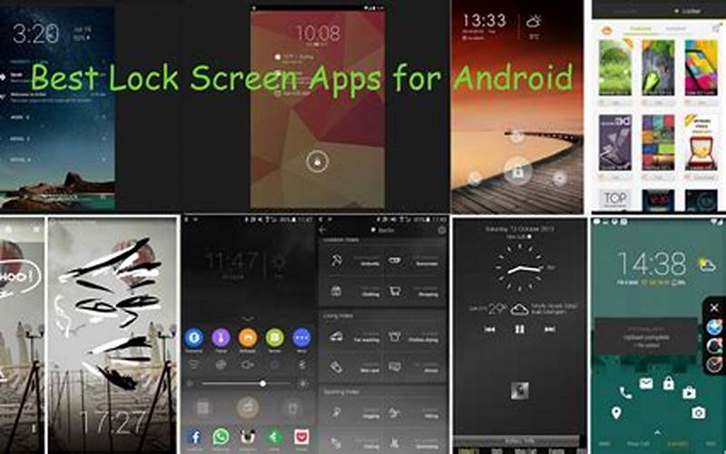 Types Of Lockscreen Apps