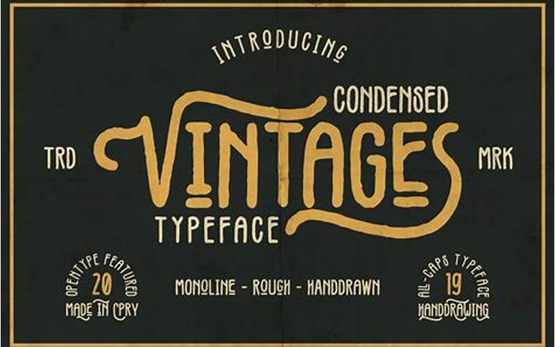 Types Of Vintage Fonts