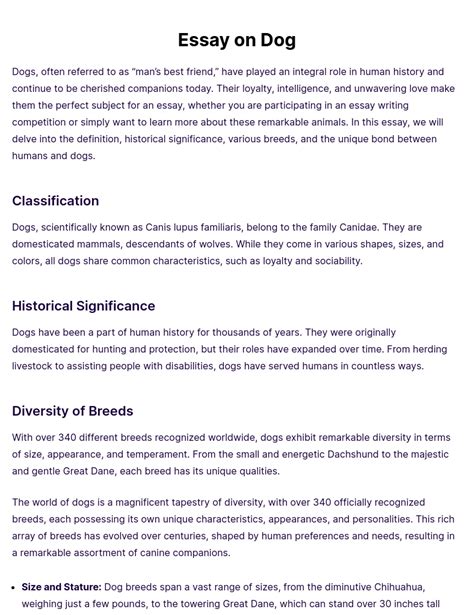 Types Of Dogs Essay