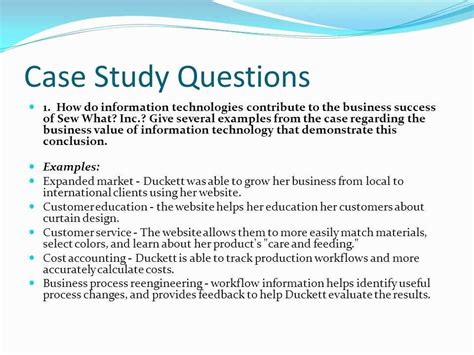 Types of Case Study Questions You%27ll Encounter