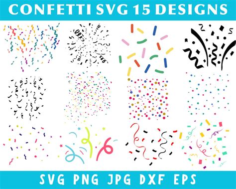 Download Types of Confetti SVG File - SVG Design Cut Images