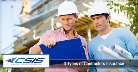 Types of Contractor Insurance
