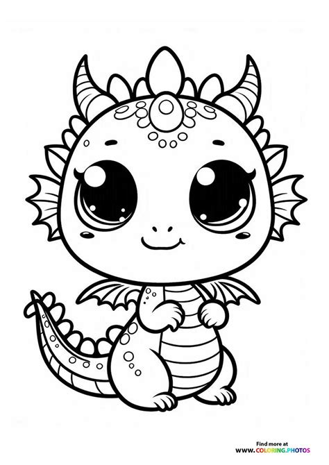Types of Cute Dragon Colouring Pages Available